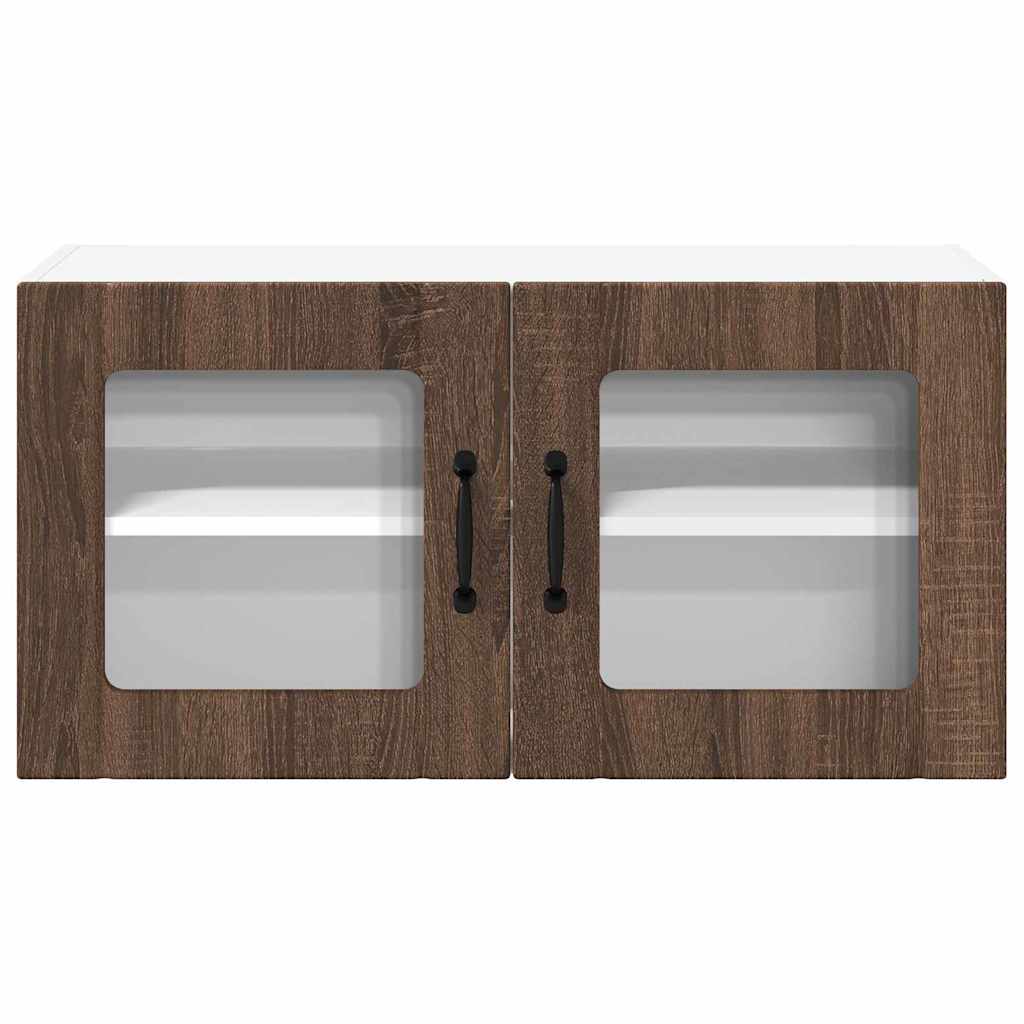 Vegghylle LUCCA Brun eik 80 x 31 x 40 cm Konstruert tre