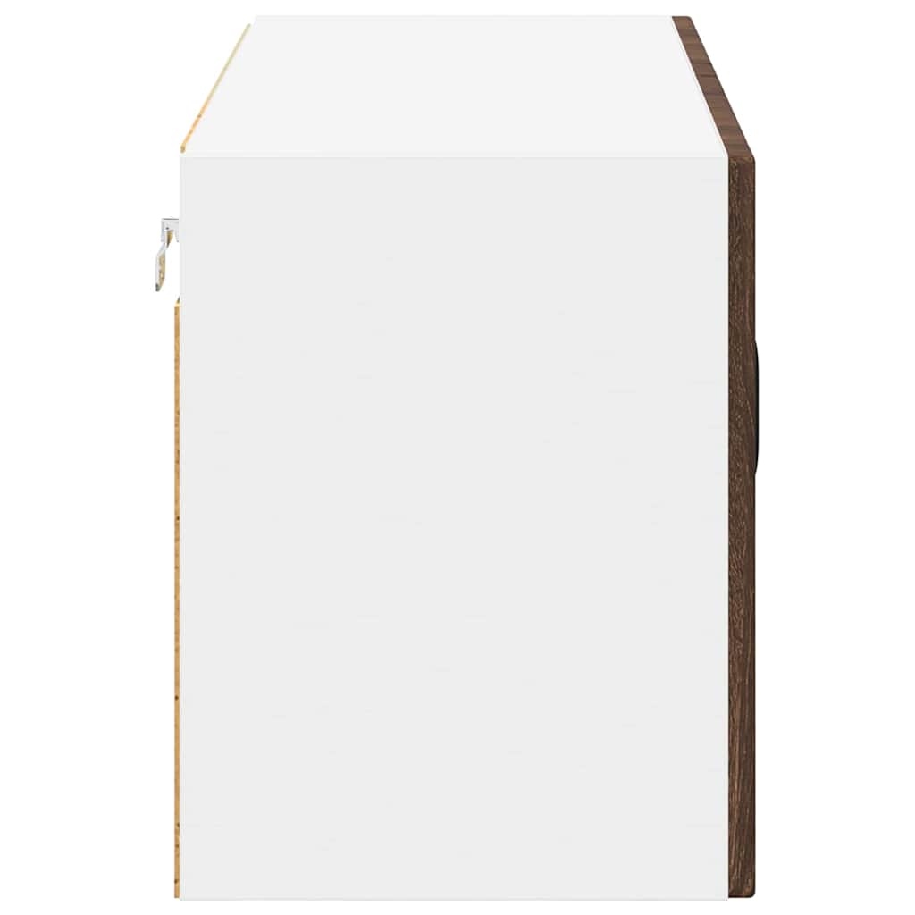Vegghylle LUCCA Brun eik 80 x 31 x 40 cm Konstruert tre