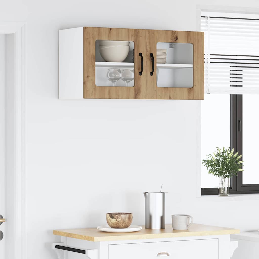 Vegghylle LUCCA Artisan eik 80 x 31 x 40 cm Konstruert tre