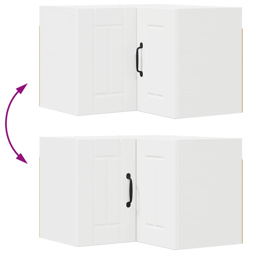 Kjøkken veggskap med hylle Hvit 57 x 57 x 40 cm Konstruert tre