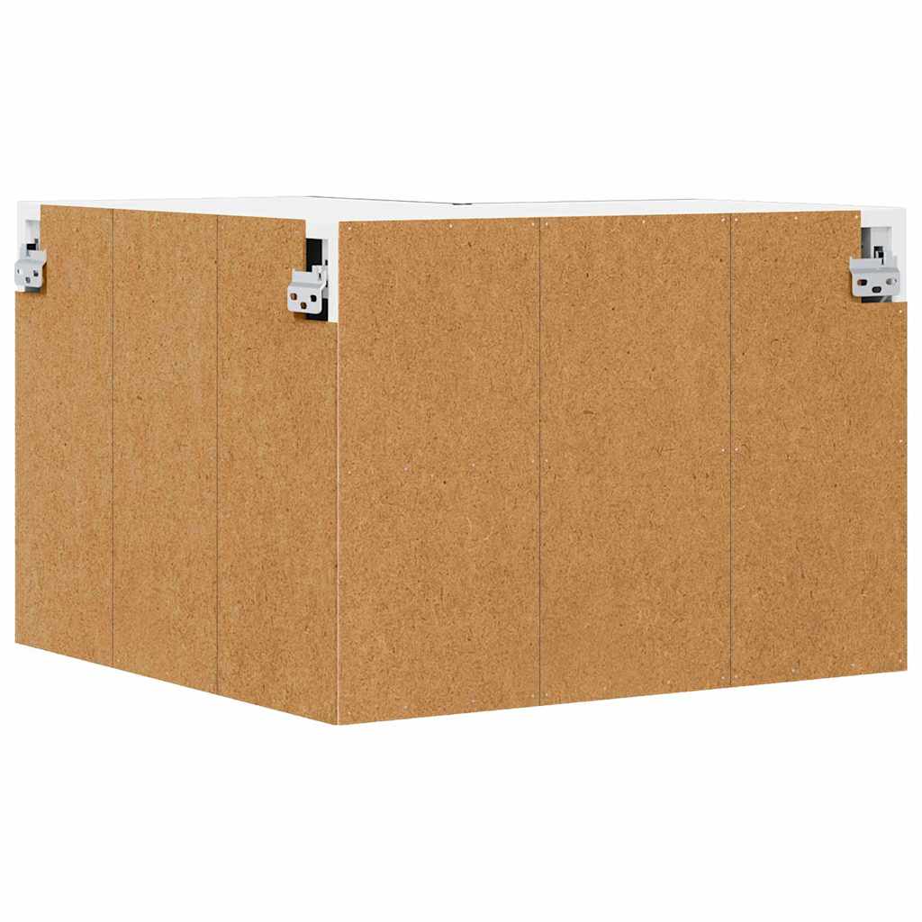 Kjøkken veggskap med hylle Svart 57 x 57 x 40 cm Konstruert tre