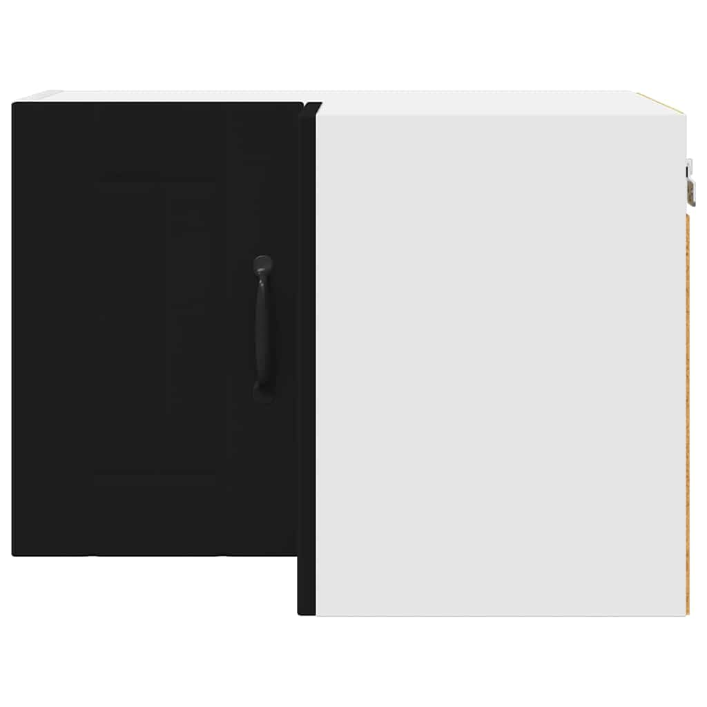 Kjøkken veggskap med hylle Svart 57 x 57 x 40 cm Konstruert tre