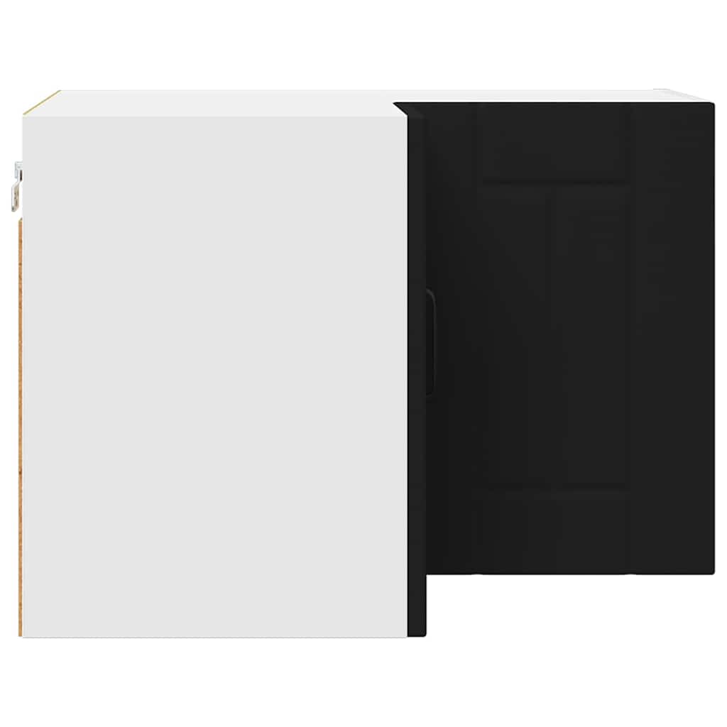 Kjøkken veggskap med hylle Svart 57 x 57 x 40 cm Konstruert tre