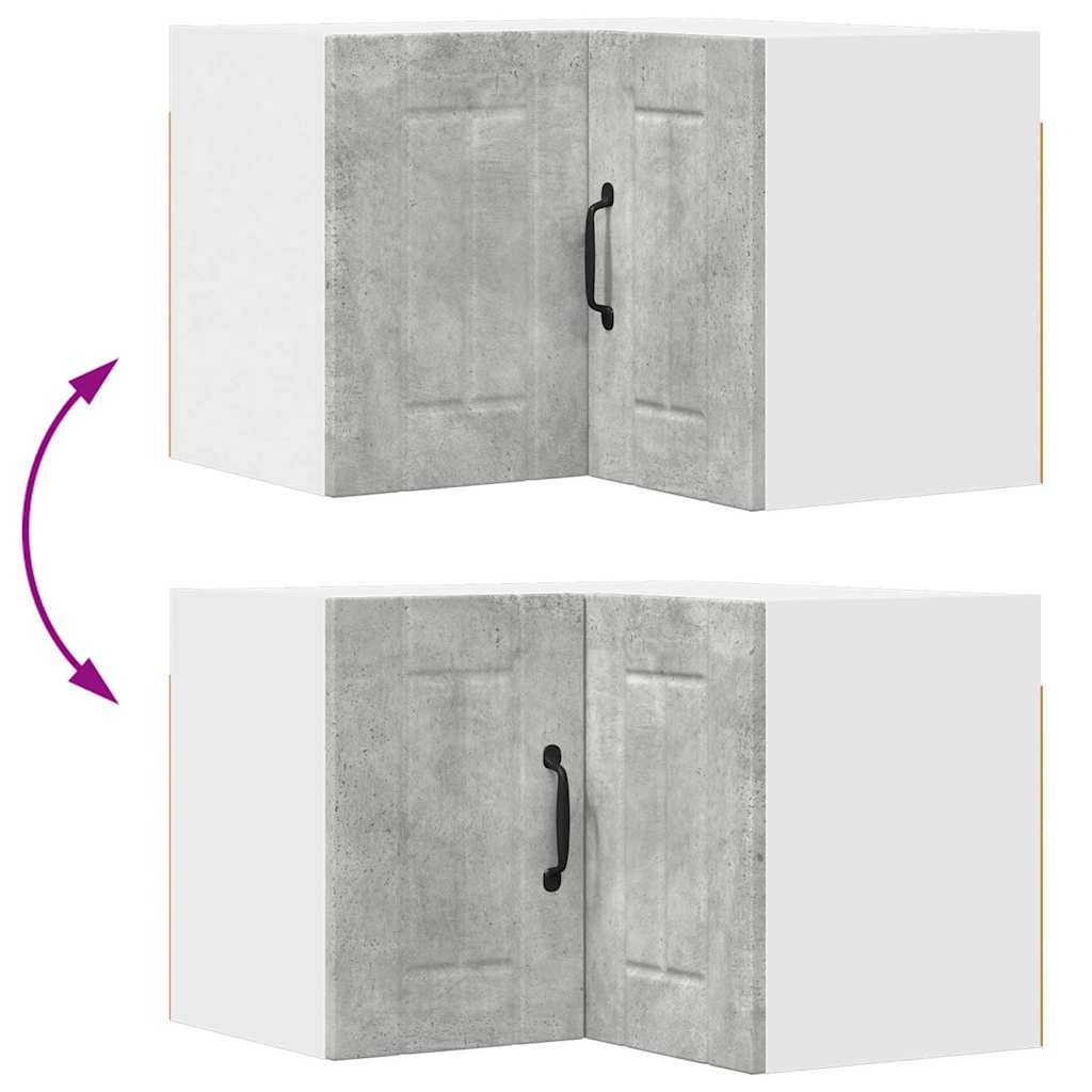 Vegghjørneskap LUCCA Betonggrå 57 x 57 x 40 cm Konstruert tre