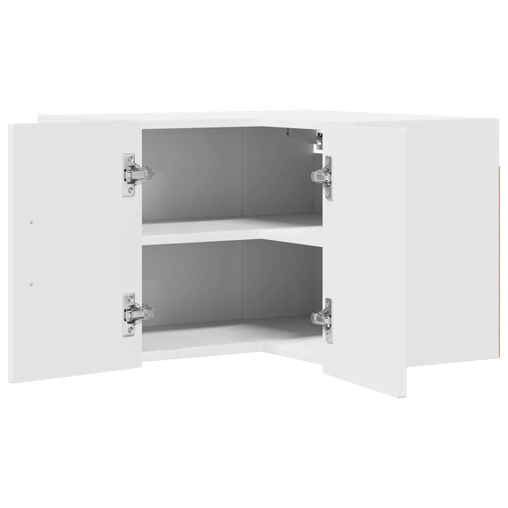 Vegghjørneskap LUCCA Høgglans hvit 57 x 57 x 40 cm
