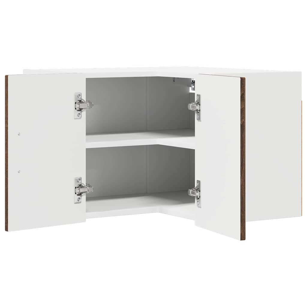 Vegghjørneskap LUCCA Brun eik 57 x 57 x 40 cm Konstruert tre
