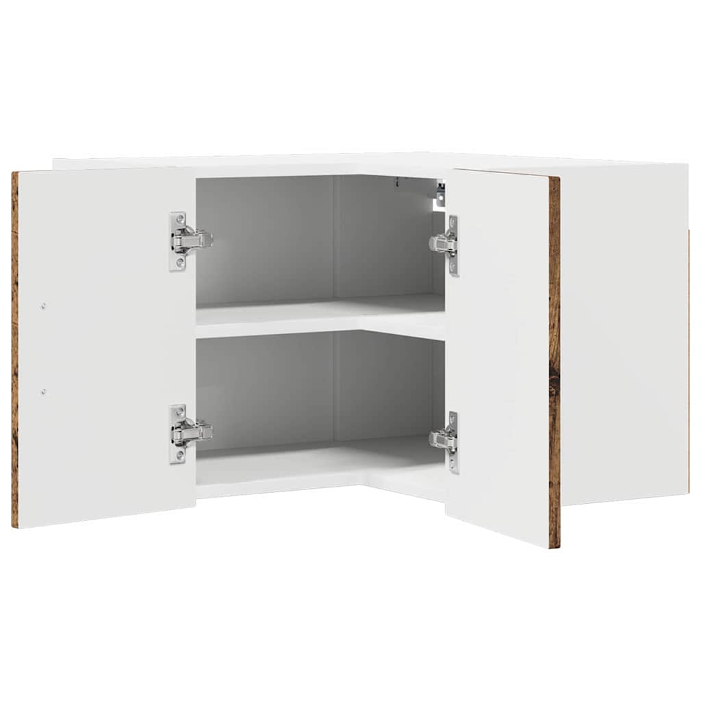 Vegghjørneskap LUCCA Gammelt tre 57 x 57 x 40 cm Konstruert tre