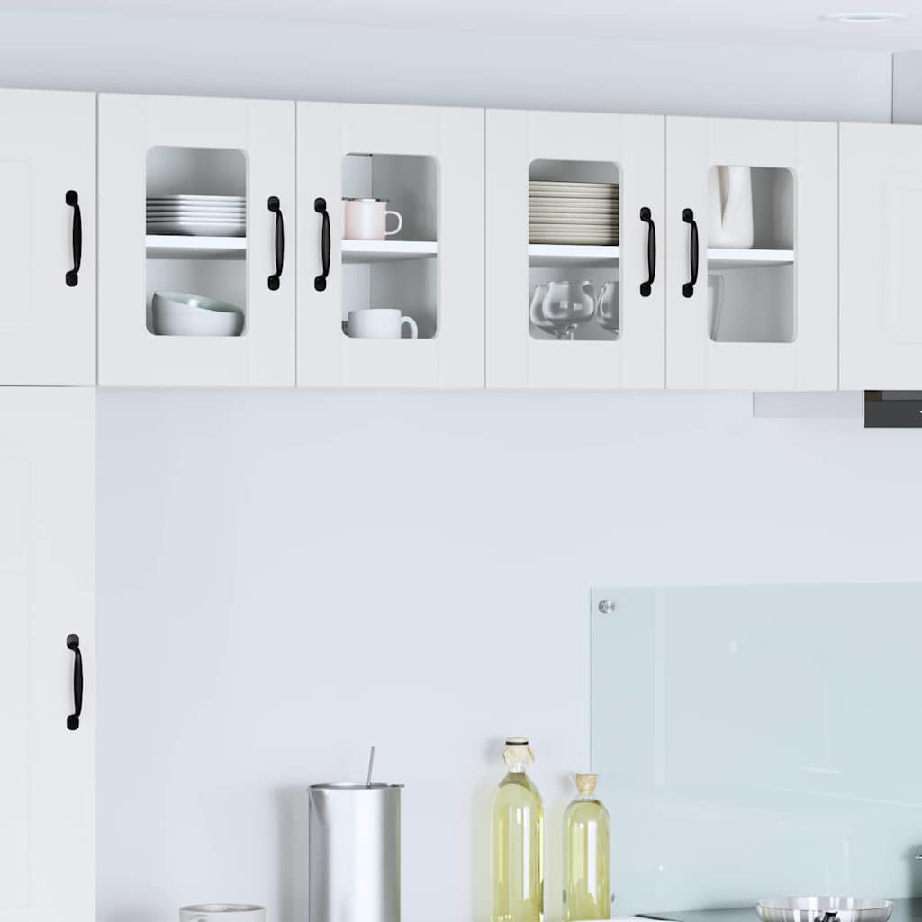 Vegghylle LUCCA 2 pcs Hvit 60 x 31 x 40 cm Konstruert tre