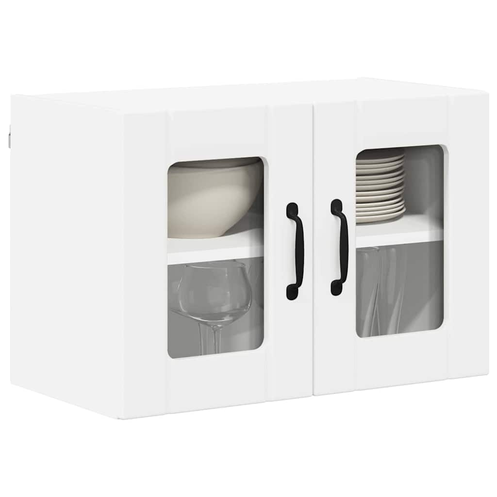 Vegghylle LUCCA 2 pcs Hvit 60 x 31 x 40 cm Konstruert tre