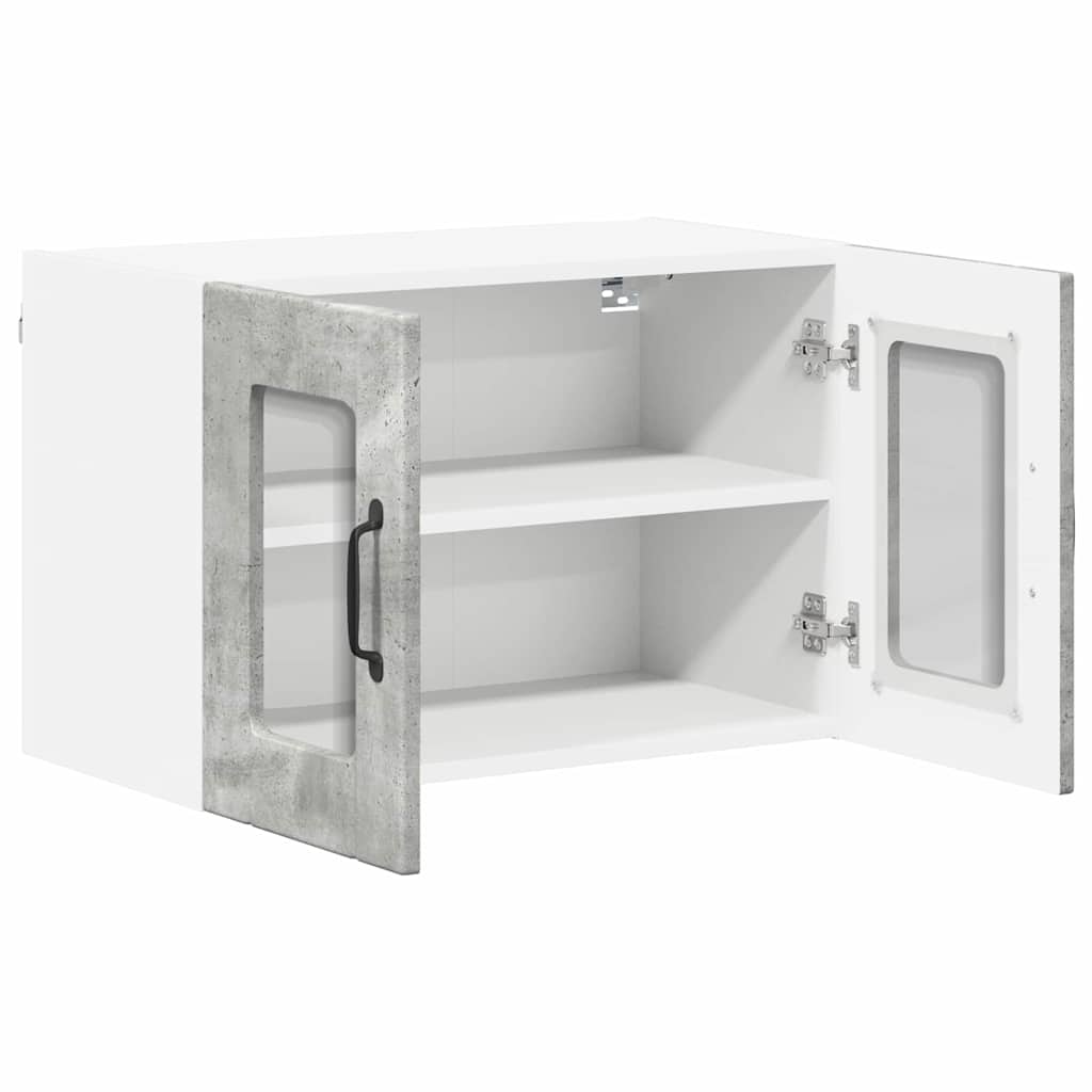 Vegghylle LUCCA 2 pcs Betonggrå 60 x 31 x 40 cm Konstruert tre