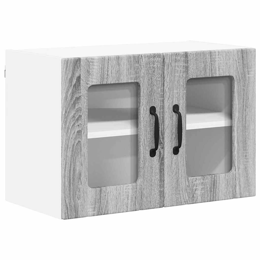 Vegghylle LUCCA 2 pcs Grå sonoma 60 x 31 x 40 cm Konstruert tre