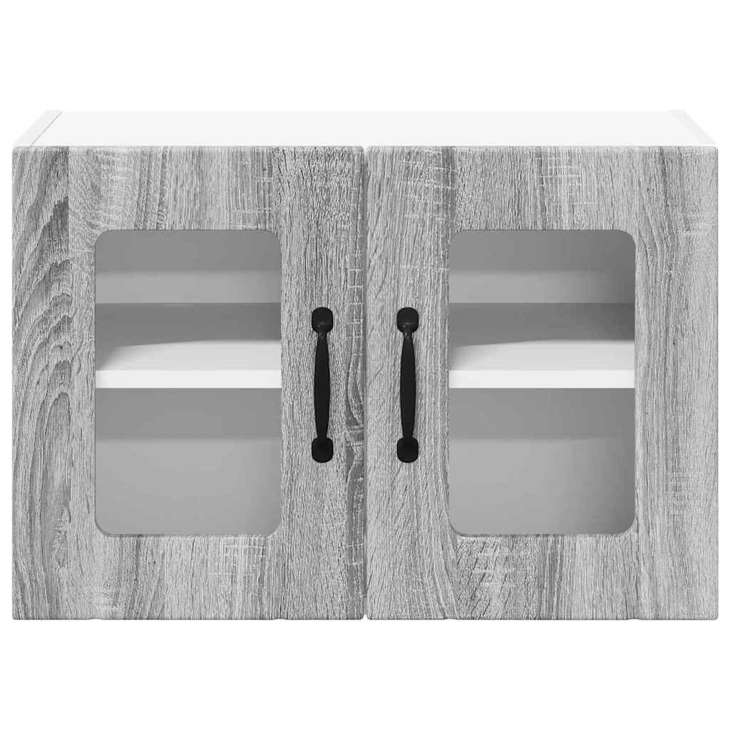 Vegghylle LUCCA 2 pcs Grå sonoma 60 x 31 x 40 cm Konstruert tre