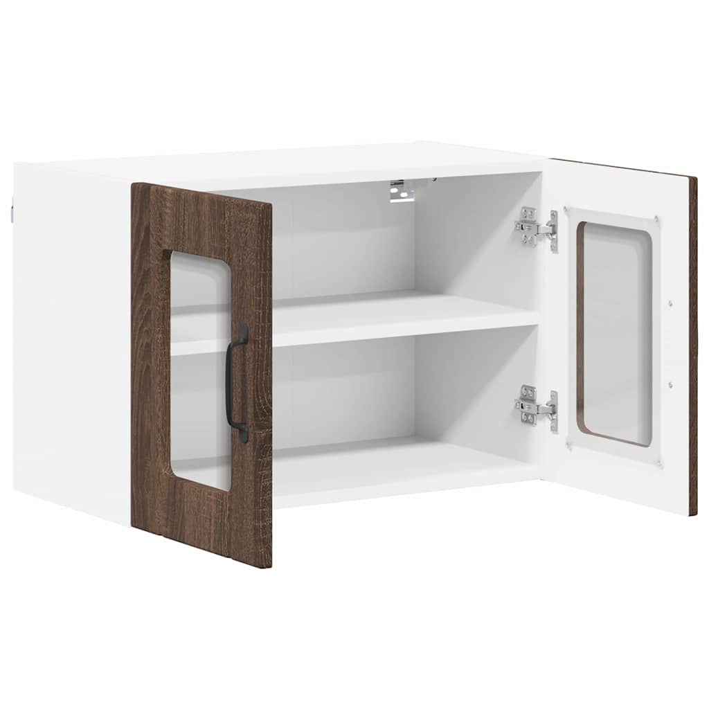 Vegghylle LUCCA 2 pcs Brun eik 60 x 31 x 40 cm Konstruert tre