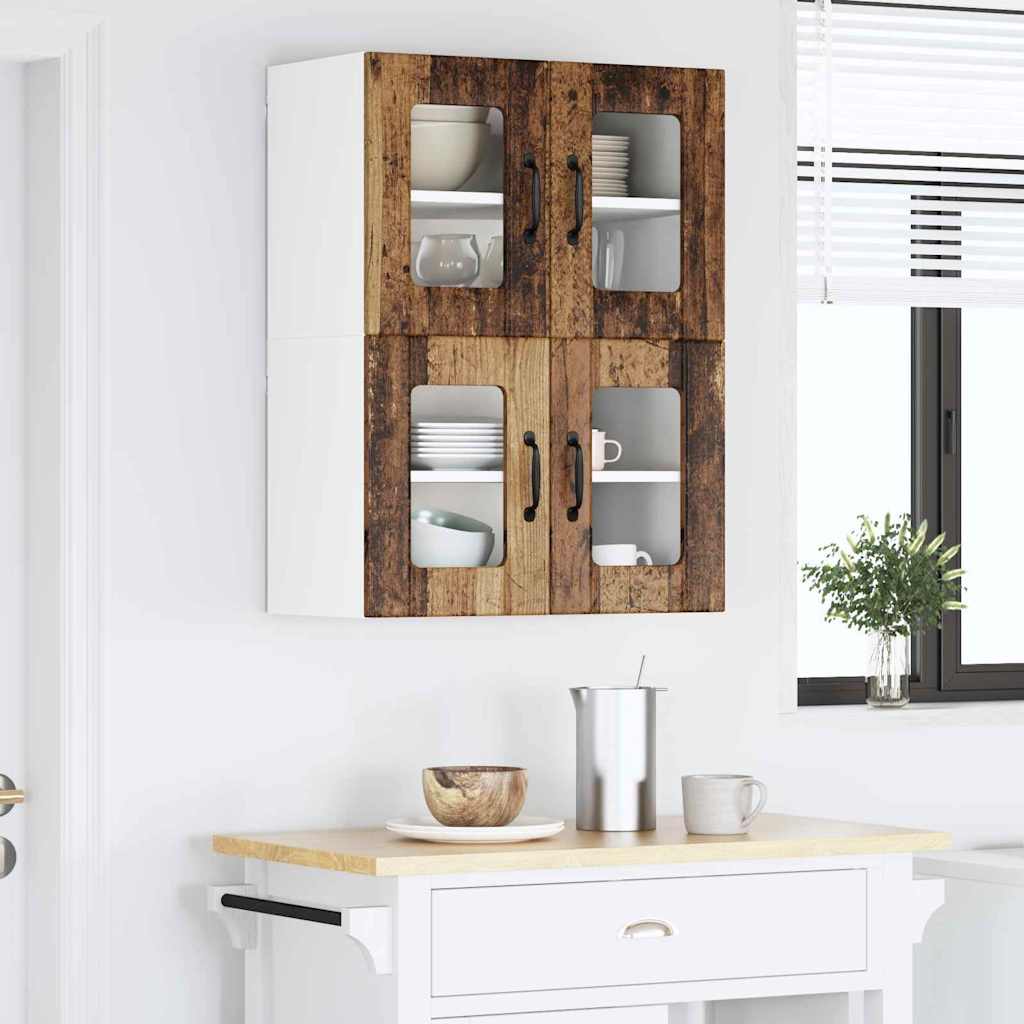 Vegghylle LUCCA Gammelt tre 60 x 31 x 40 cm Konstruert tre
