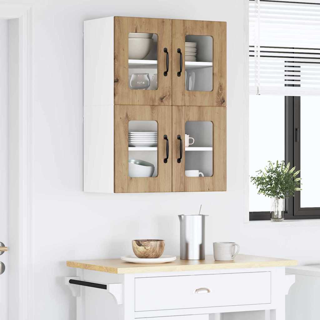 Vegghylle LUCCA 2 pcs Artisan eik 60 x 31 x 40 cm