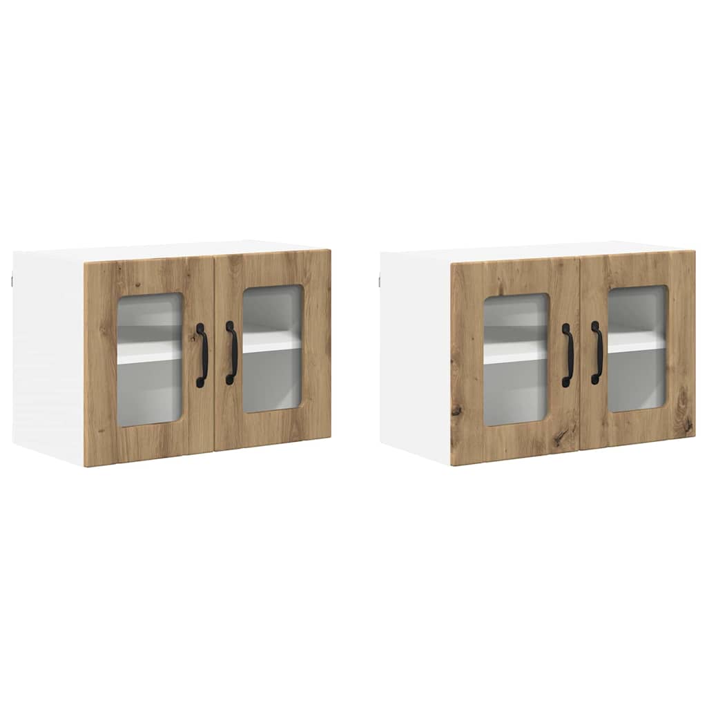Vegghylle LUCCA 2 pcs Artisan eik 60 x 31 x 40 cm