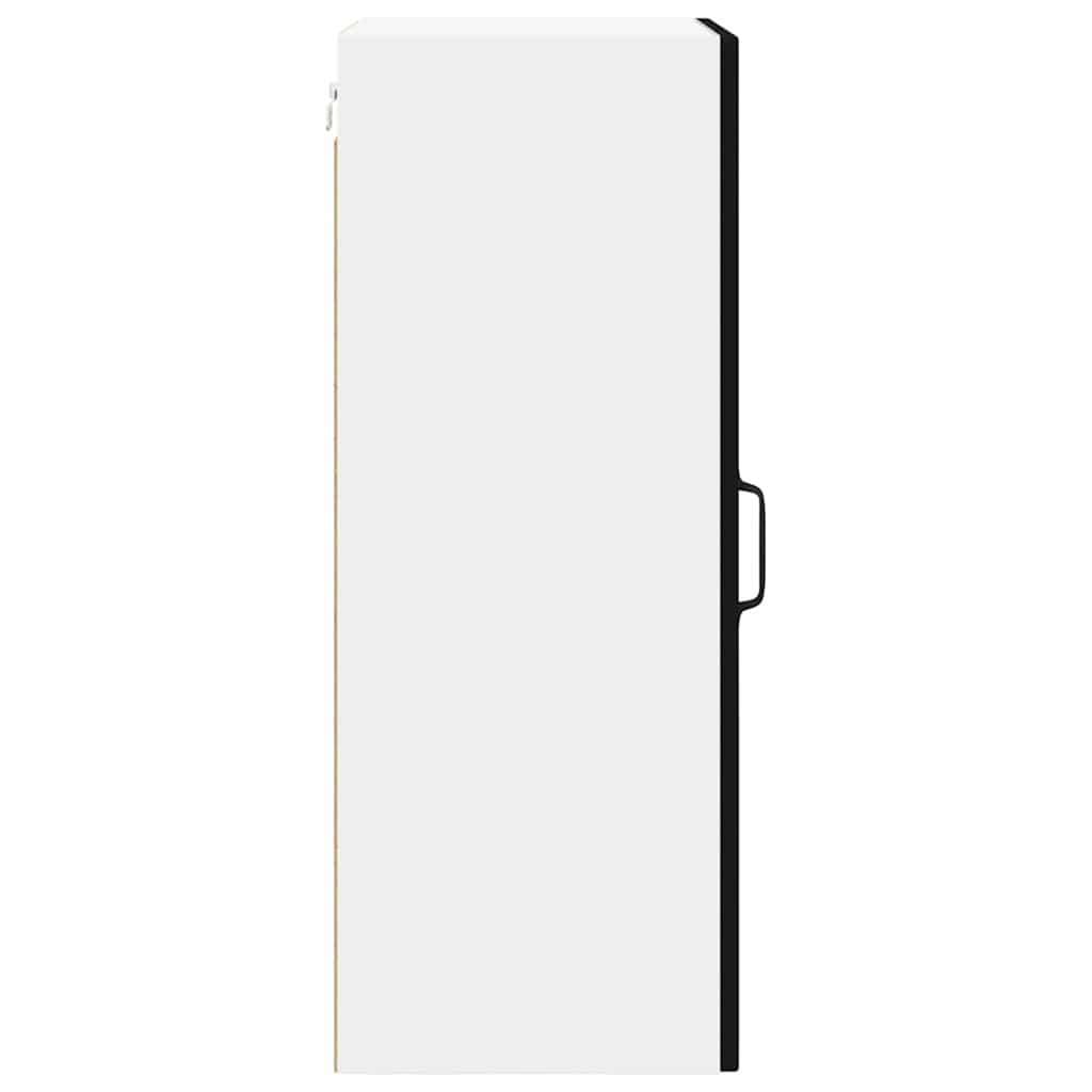 Kjøkken veggskap med hylle Svart 40 x 31 x 80 cm Konstruert tre