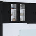 Vegghylle LUCCA 2 pcs Svart 40 x 31 x 80 cm Konstruert tre