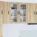 Vegghylle LUCCA 2 pcs Sonoma eik 40 x 31 x 80 cm Konstruert tre