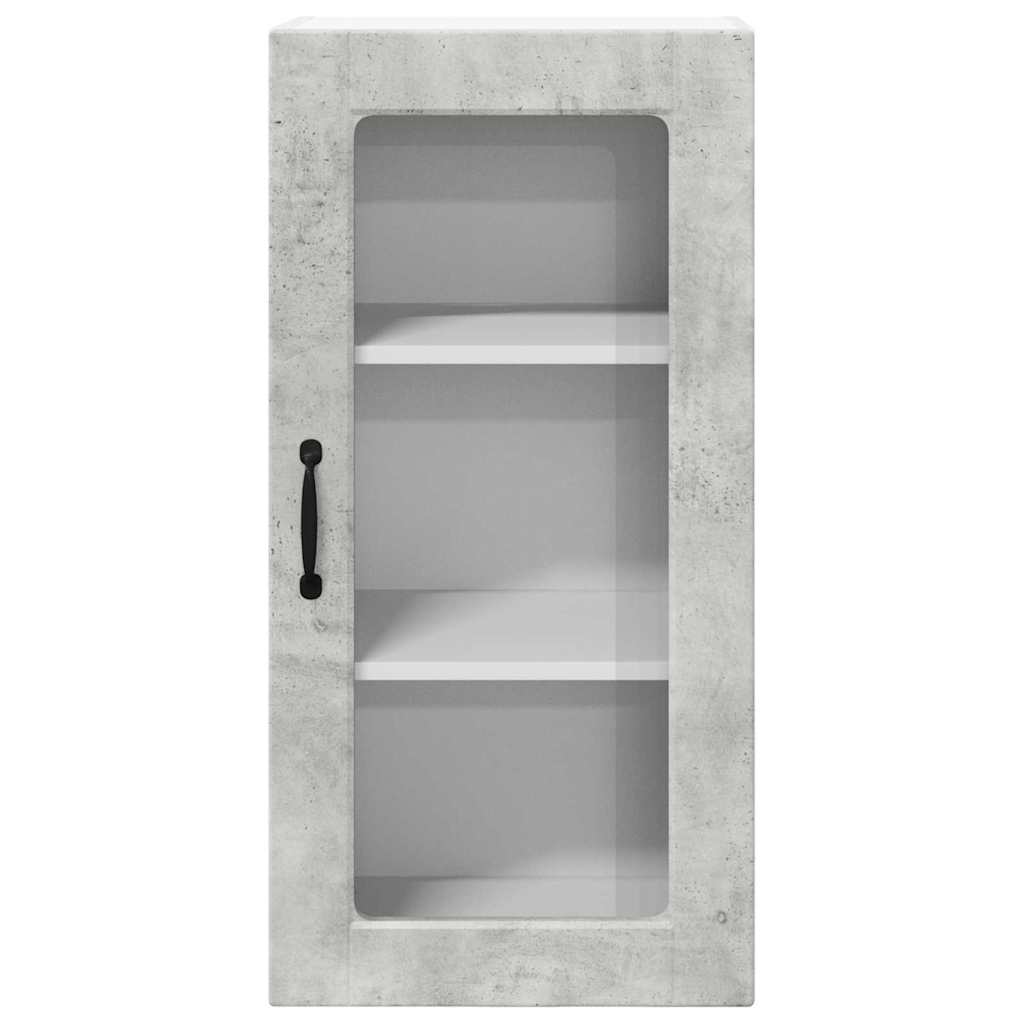 Vegghylle LUCCA 2 pcs Betonggrå 40 x 31 x 80 cm Konstruert tre