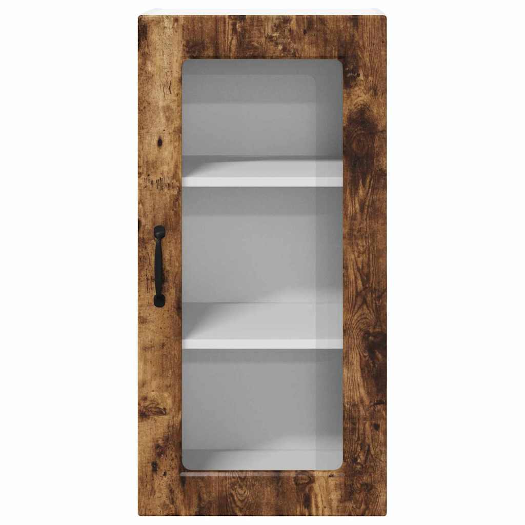 Vegghylle LUCCA Røkt Eik 40 x 31 x 80 cm Konstruert tre