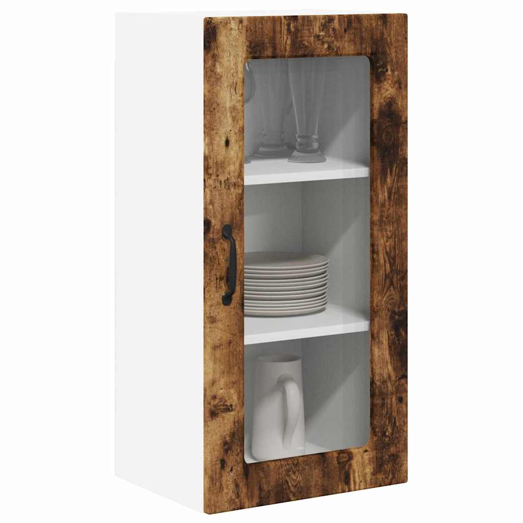 Vegghylle LUCCA Røkt Eik 40 x 31 x 80 cm Konstruert tre