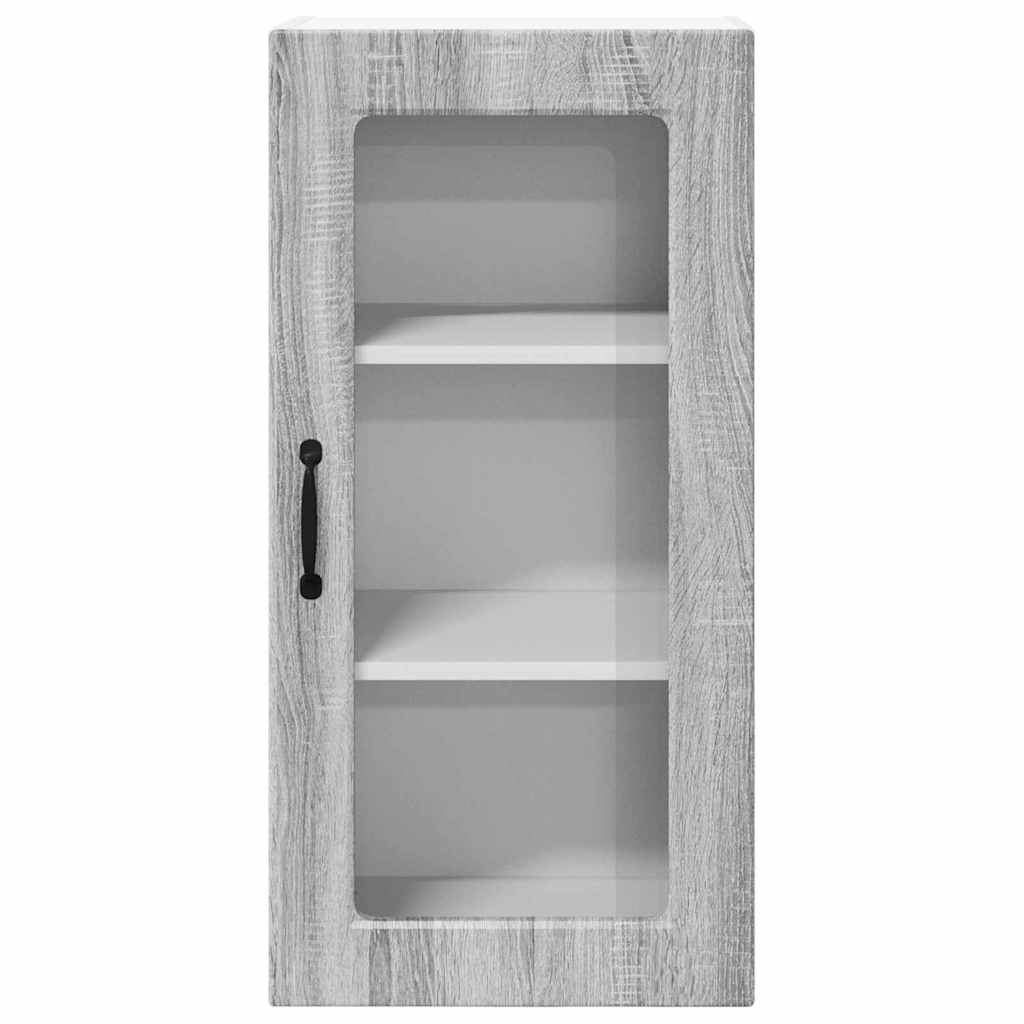 Vegghylle LUCCA 2 pcs Grå sonoma 40 x 31 x 80 cm Konstruert tre