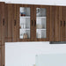 Vegghylle LUCCA 2 pcs Brun eik 40 x 31 x 80 cm Konstruert tre
