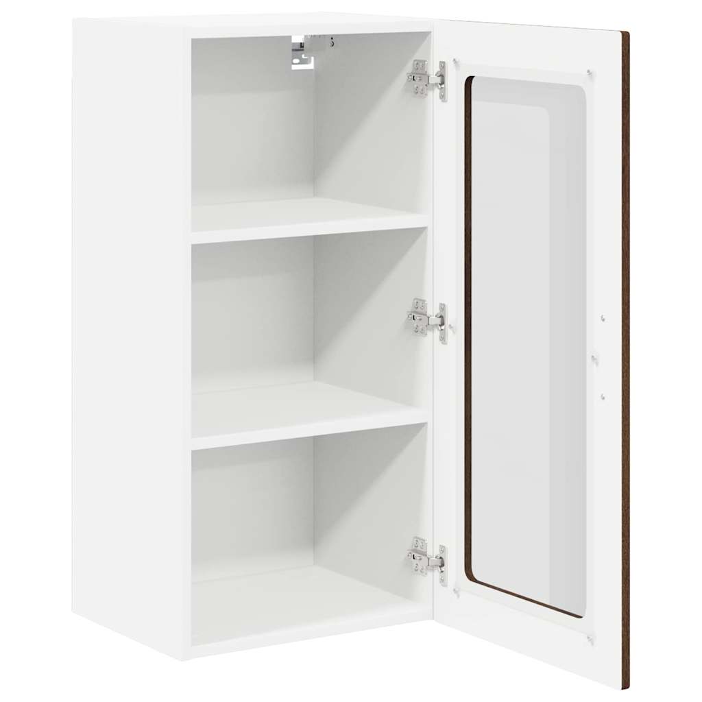 Vegghylle LUCCA 2 pcs Brun eik 40 x 31 x 80 cm Konstruert tre