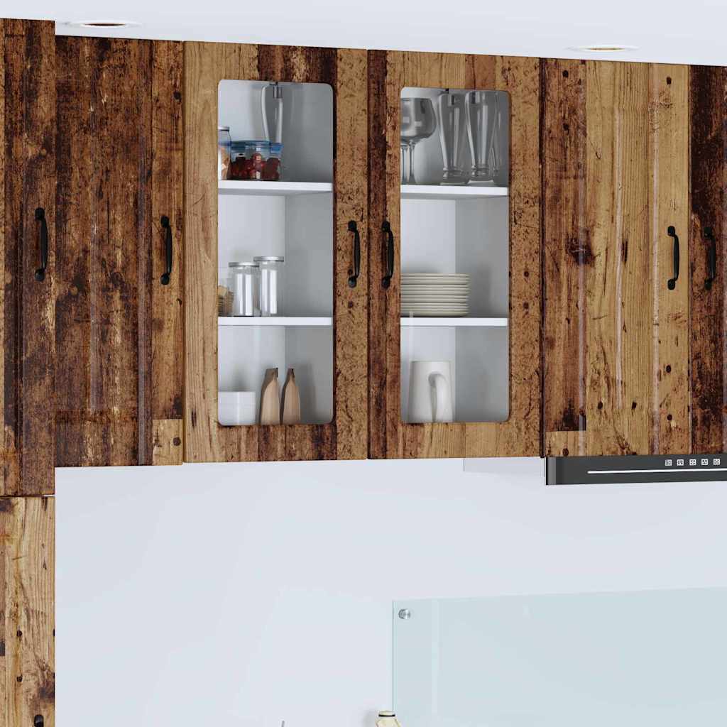 Vegghylle LUCCA Gammelt tre 40 x 31 x 80 cm Konstruert tre
