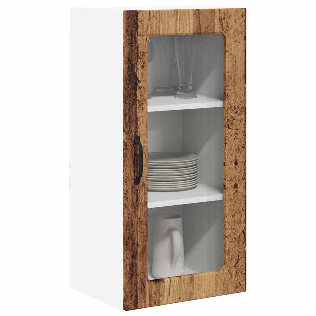 Vegghylle LUCCA Gammelt tre 40 x 31 x 80 cm Konstruert tre