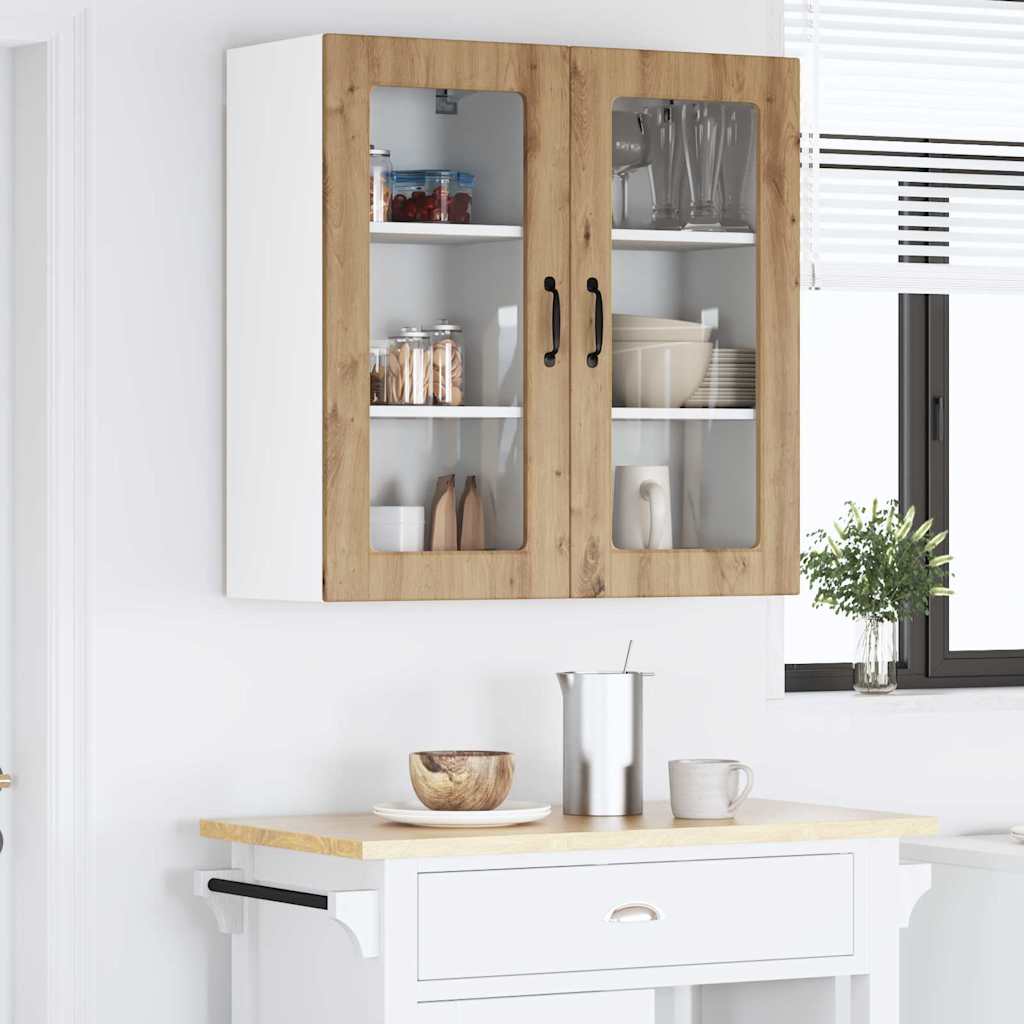 Vegghylle LUCCA 2 pcs Artisan eik 40 x 31 x 80 cm
