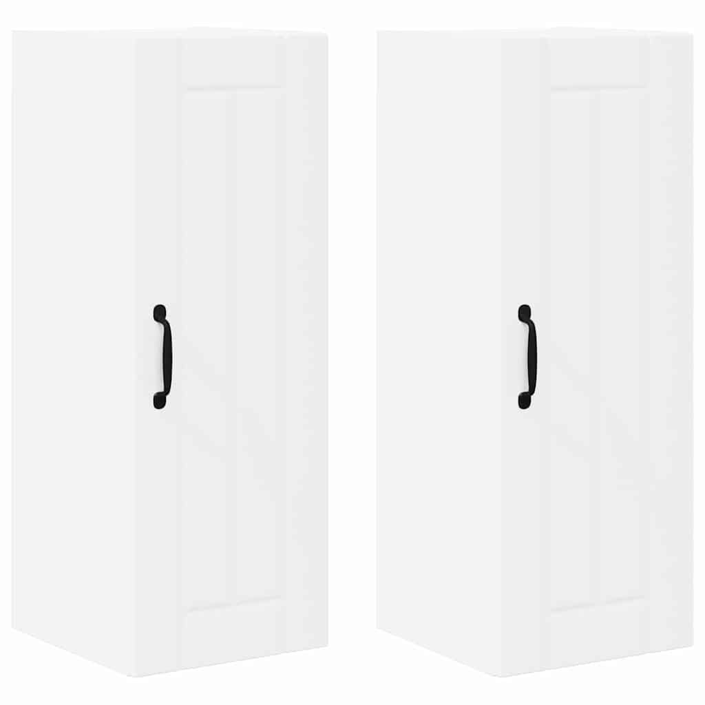 Veggskap LUCCA 2 pcs Hvit 30 x 31 x 80 cm Konstruert tre