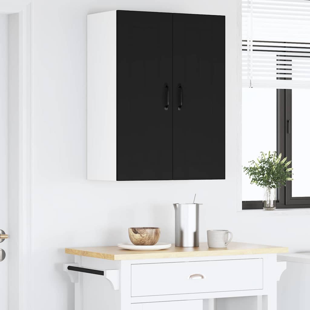 Veggskap LUCCA Svart 30 x 31 x 80 cm Konstruert tre