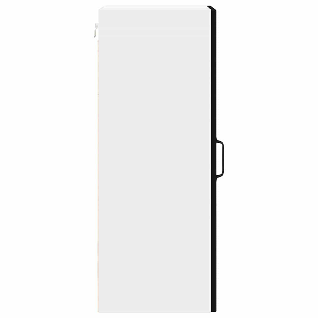 Kjøkken veggskap med hylle Svart 30 x 31 x 80 cm Konstruert tre