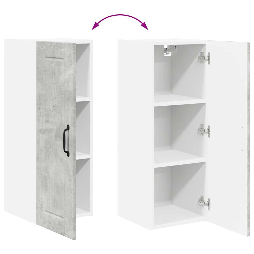 Veggskap LUCCA Betonggrå 30 x 31 x 80 cm Konstruert tre
