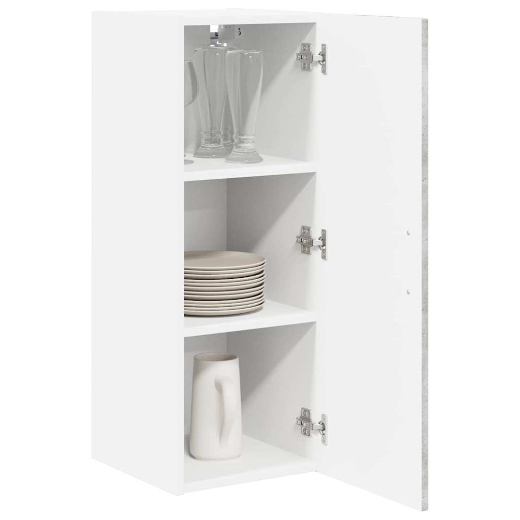 Veggskap LUCCA 2 pcs Betonggrå 30 x 31 x 80 cm Konstruert tre