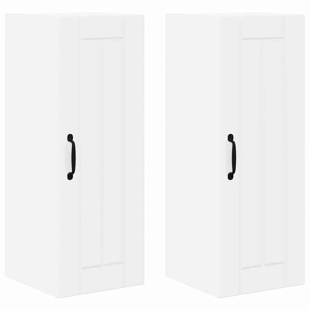 Veggskap LUCCA 2 pcs Høgglans hvit 30 x 31 x 80 cm