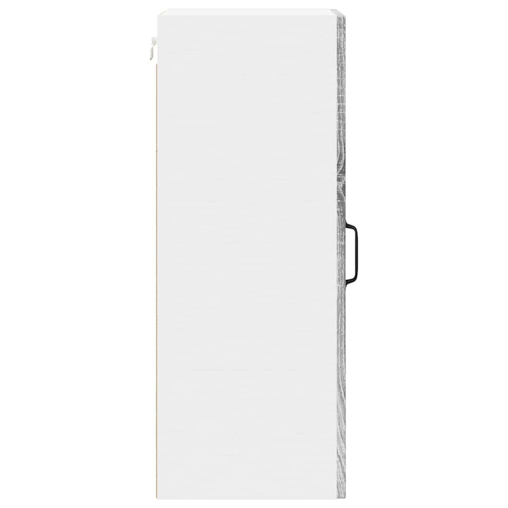 Kjøkken veggskap med hylle 2 pcs Grå Sonoma 30 x 31 x 80 cm