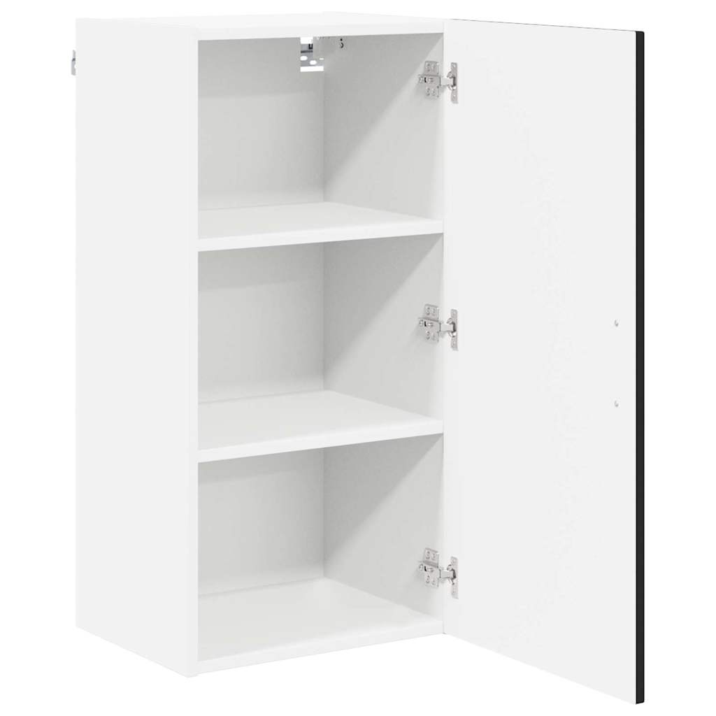 Kjøkken veggskap med hylle Svart 40 x 31 x 80 cm Konstruert tre
