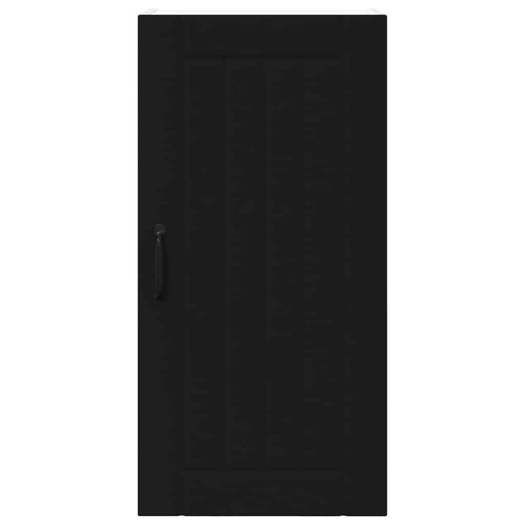 Kjøkken veggskap med hylle Svart 40 x 31 x 80 cm Konstruert tre