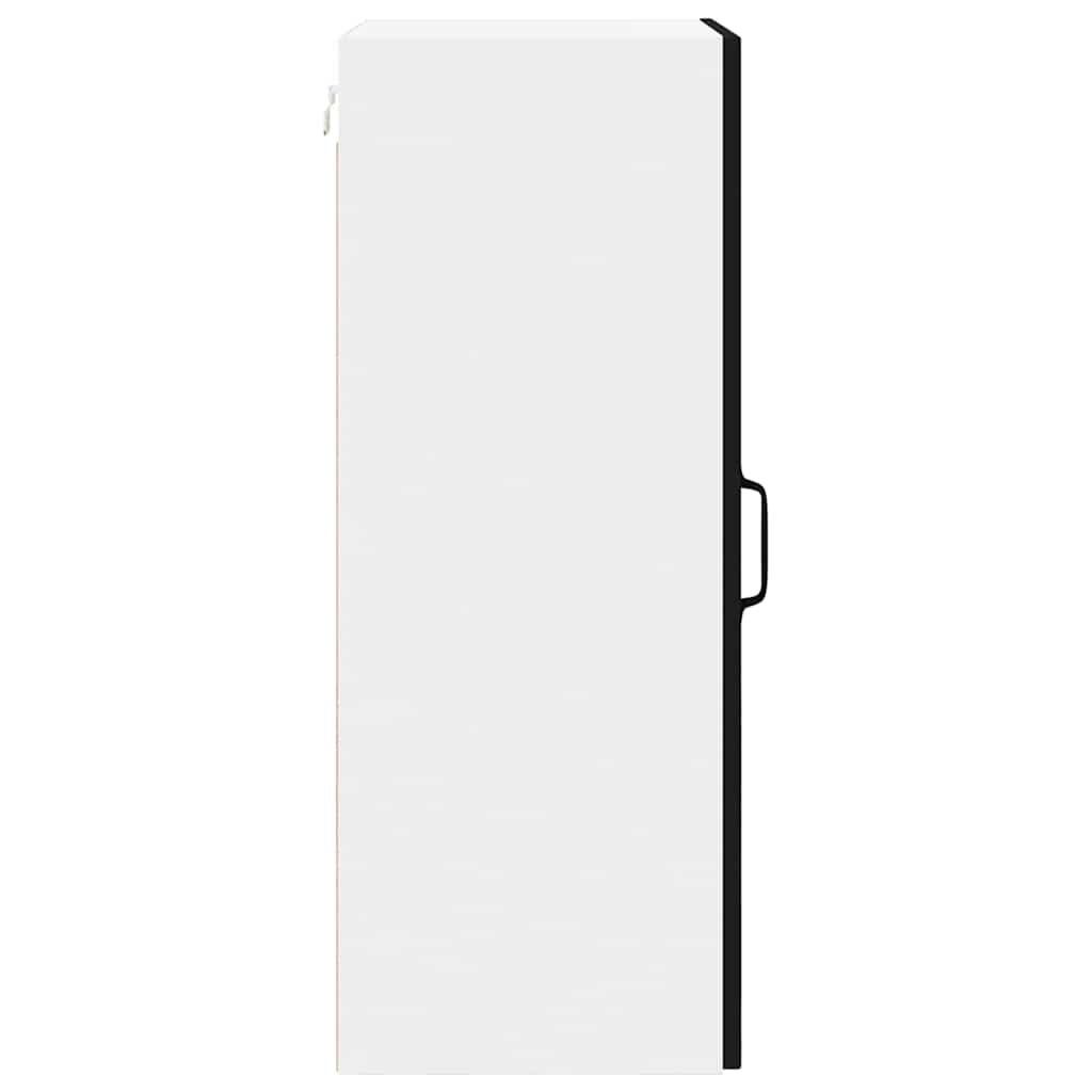 Kjøkken veggskap med hylle Svart 40 x 31 x 80 cm Konstruert tre