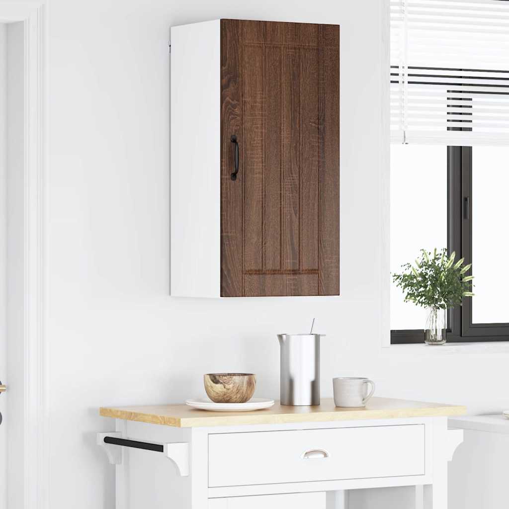 Veggskap LUCCA Brun eik 40 x 31 x 80 cm Konstruert tre