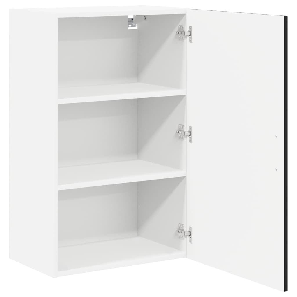 Kjøkken veggskap med hylle Svart 50 x 31 x 80 cm Konstruert tre