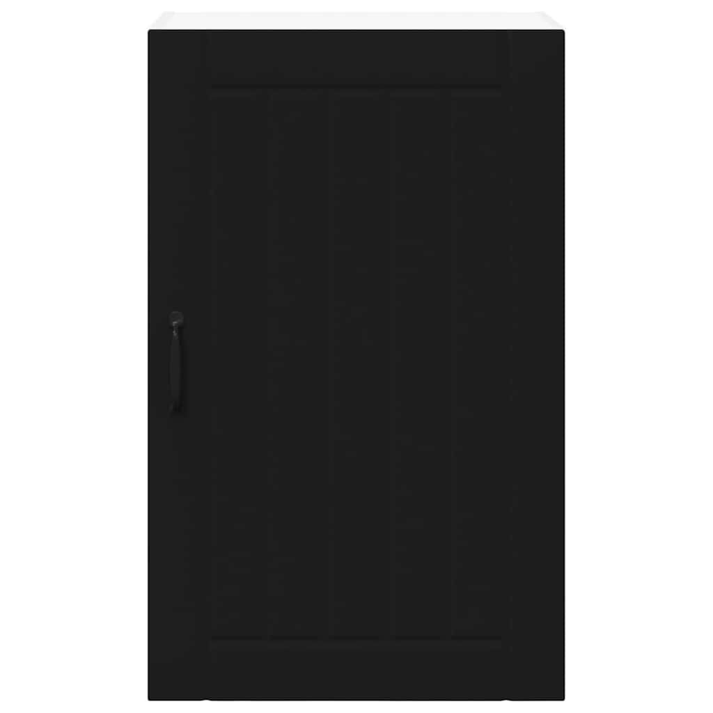 Kjøkken veggskap med hylle Svart 50 x 31 x 80 cm Konstruert tre