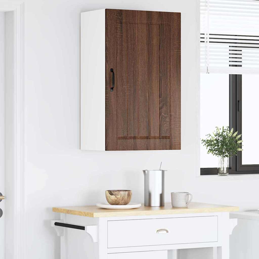 Veggskap LUCCA Brun eik 50 x 31 x 80 cm Konstruert tre