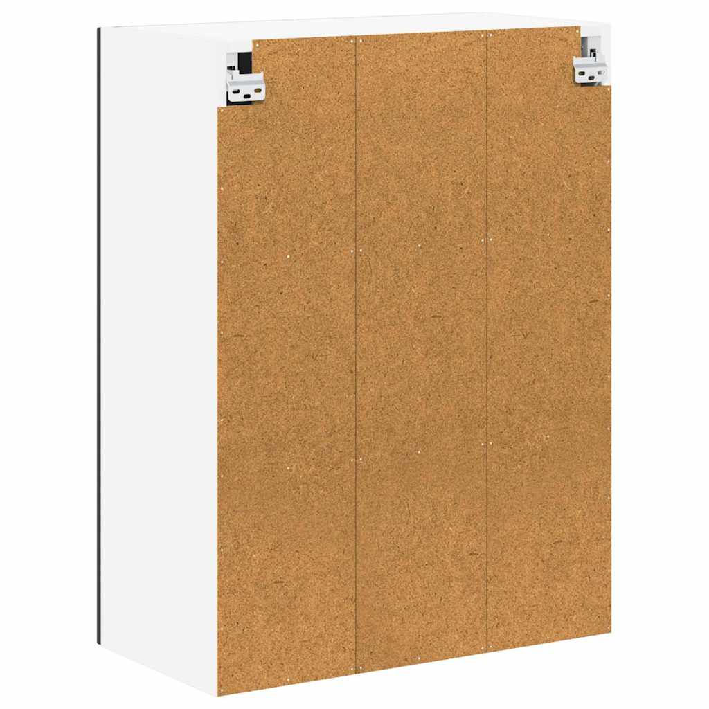 Kjøkken veggskap med hylle Svart 60 x 31 x 80 cm Konstruert tre