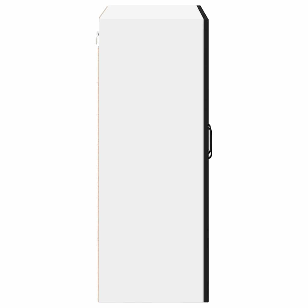 Kjøkken veggskap med hylle Svart 60 x 31 x 80 cm Konstruert tre