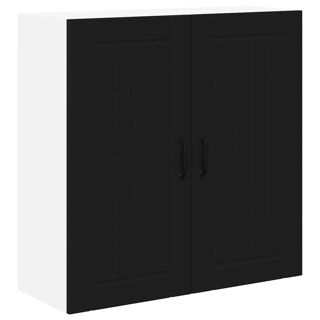 Veggskap LUCCA Svart 80 x 31 x 80 cm Konstruert tre