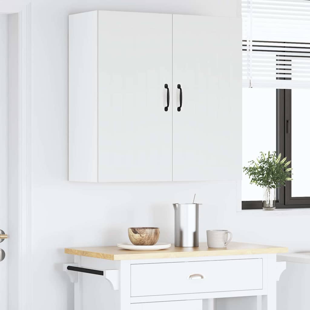 Veggskap LUCCA Høgglans hvit 80 x 31 x 80 cm Konstruert tre